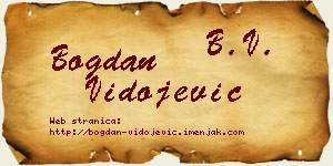 Bogdan Vidojević vizit kartica